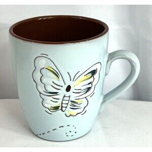 Lillian Vernon Blue Butterfly Mug